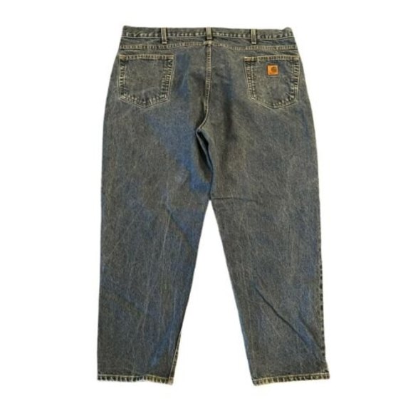 Carhartt Relaxed Fit Jeans Heavyweight Blue Denim Work Wear Mens 44x30 - Picture 2 of 4